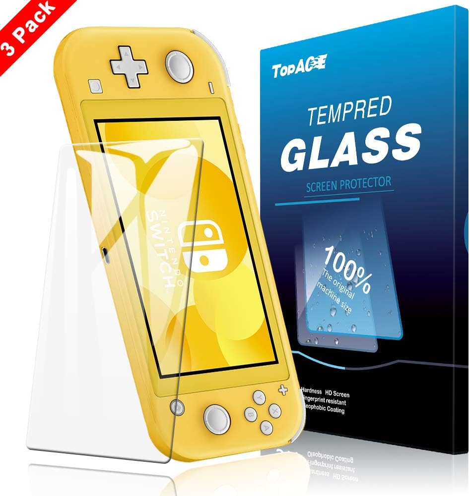 [3 Pack] TopACE for Nintendo Switch Lite Screen protector, Nintendo Switch Lite Tempered Glass 9H Hardness [Precise Size][HD] [Long Usage][Anti-Scratch][Bubble Free] with Lifetime Replacement Warranty
