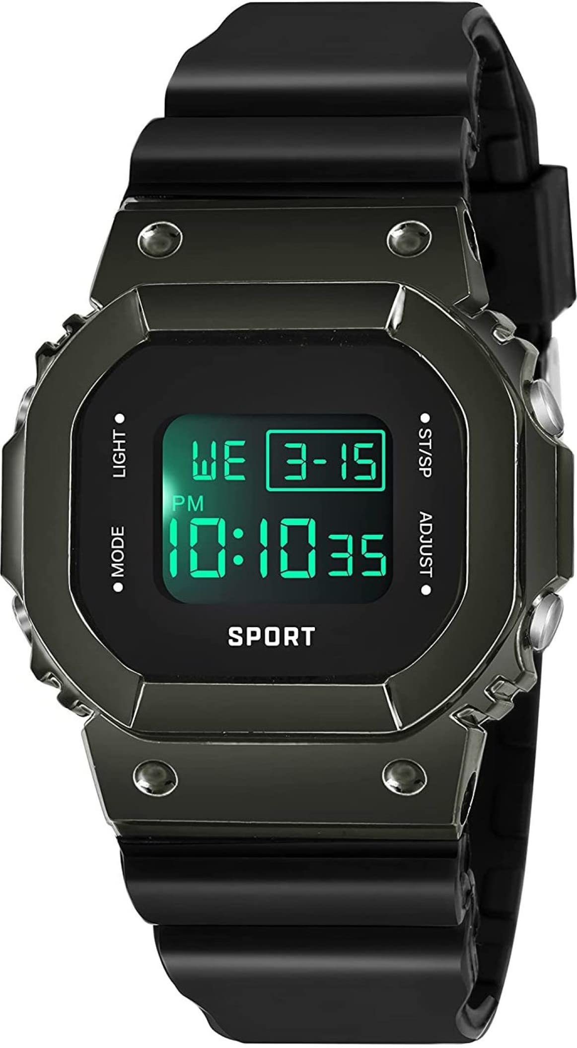 Digital Led Chronograph Alarm Shockproof Multi-Functional Automatic Waterproof Digital Sports Watch for Mens Kids Watch for Boys (Black) (B0B6CHXYK5) Amazon Price History, Amazon Price Tracker