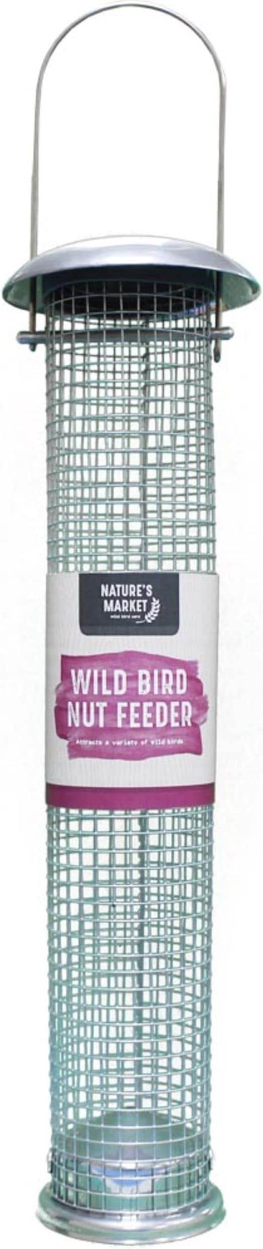 Natures Market 1 x BF019 Large Deluxe Hanging Steel Nut Peanut Bird Feeder