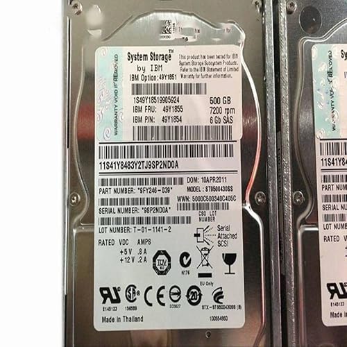 Per DS3500 DS3524 2.5 Per Interno Per Server Per 49Y1851 49Y1854 49Y1855 7200 RPM hdd 64 MB 500 GB sas