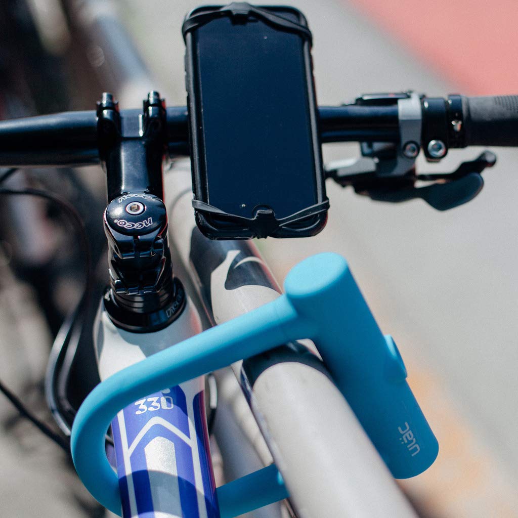 ULAC Brooklyn Featherweight Alloy Bike U-Lock, z systemem wsporników transportowych do wszechstronnego przenoszenia (Sky)