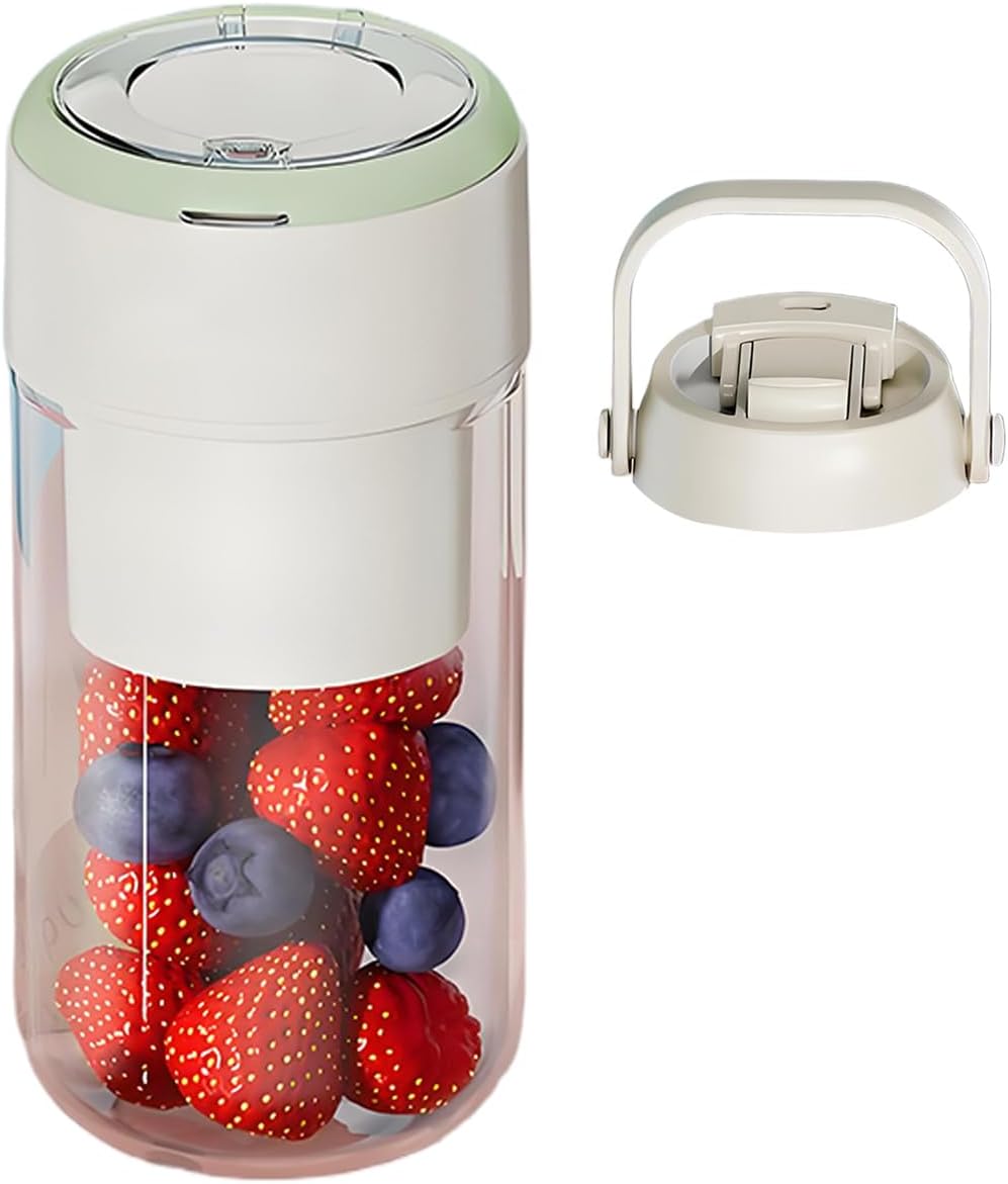 Personal Blender, With Cordless Convenience, White, Usb Rechargeable Juicer, Mini Fruit Blender Cup, Cold Press Extraction, For Citrus Lemon Orange Pear Kitchen Home Camping Office
