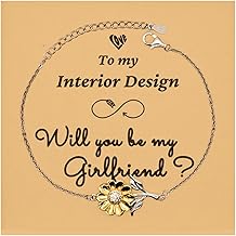 Interior Design Gift, Will You be My Girlfriend? | Sunflower Bracelet Proposal, Love Messages, Card for Couple, Lover, Girlfriend. Marriage, Wedding, Proposal Card. Christmas for her, Birthday,