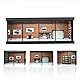 1/64 Diorama Auto Garage Modell, mit LED-Beleuchtung Stadt Auto Showroom Modell Auto Parkplatz Lagerung Modell, für 1/64 Skala Diecast Modell Auto, Szene Display Modell Sammlung Geschenk (Red Brick)