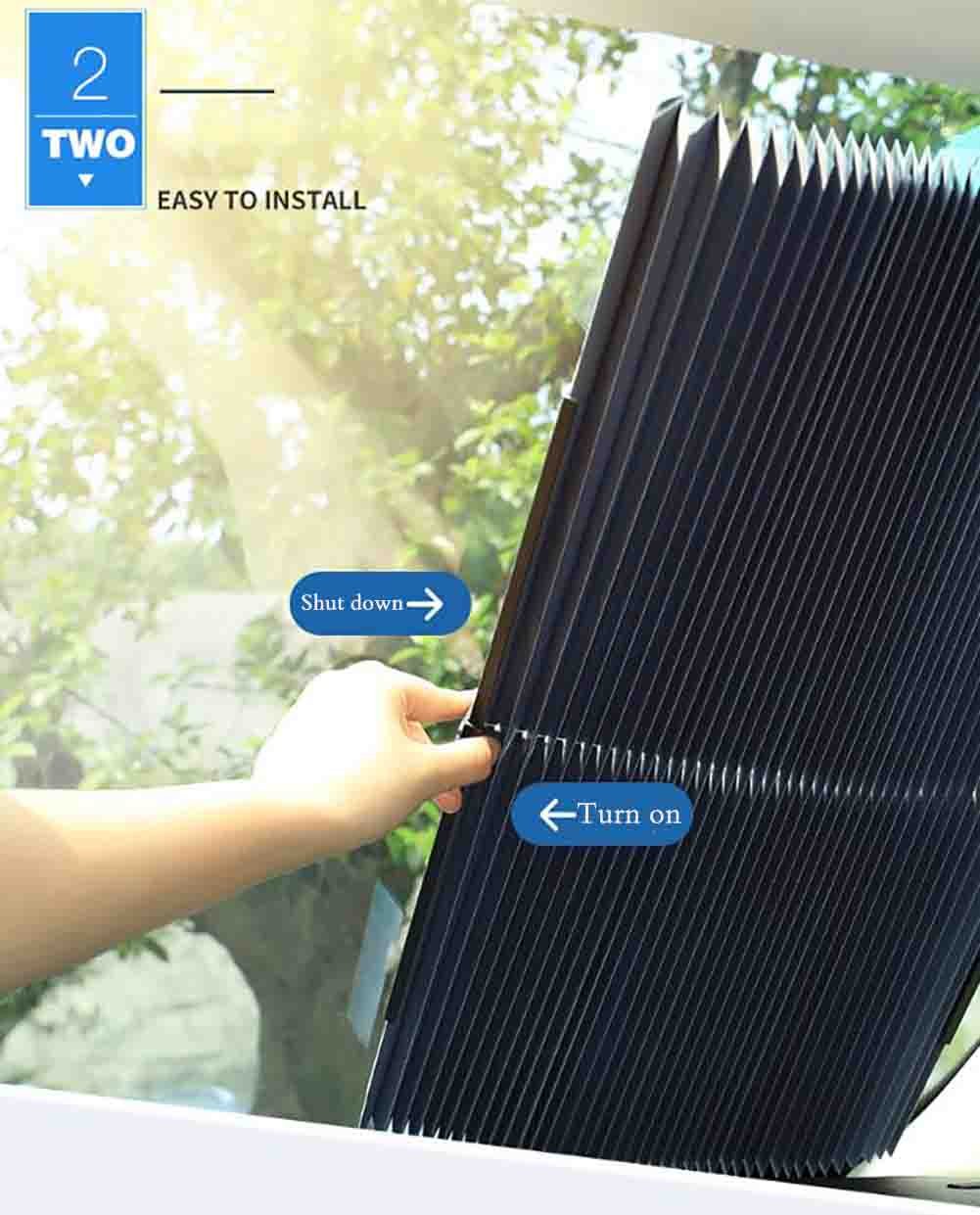 Parasole Per Auto Parabrezza Anteriore Automatico Telescopico Protezione Solare Isolamento Calore Tendine Parasole Auto,70Cm…