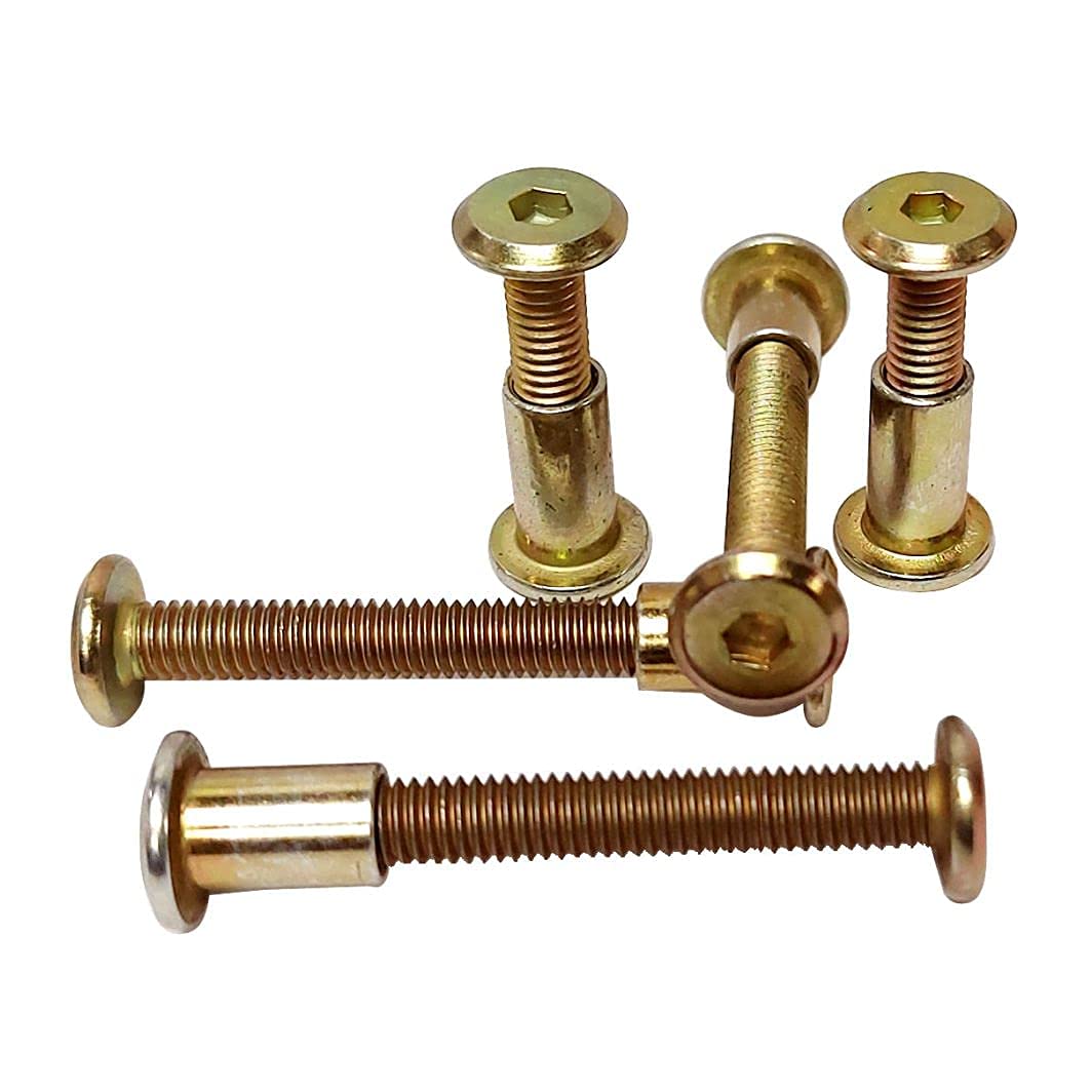 Rely®⇒VP INDUSTRIES (Combo Set -10 Pcs) M8x70 mm Allen JCB Screw with JCB Female Sleeve Barrel Nut + Allen Key 1 pc Free | Fastener for Joining Wood Boards, Cabinets, Cupboards,Chairs & Beds