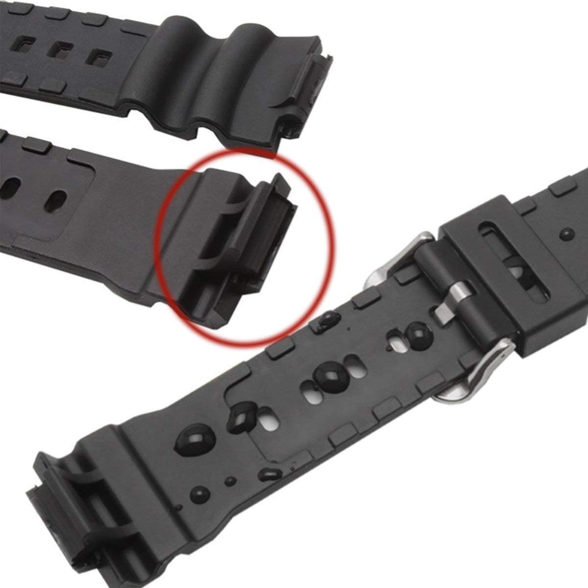 Natural Poly Urethane Replacement Watch Band Strap for Casio Mens G-Shock DW-5900 DW-6100 DW-6695 DW-6900 G-6900 GW-M5610 DW-5600E GW-6900 (J3) - Image 4