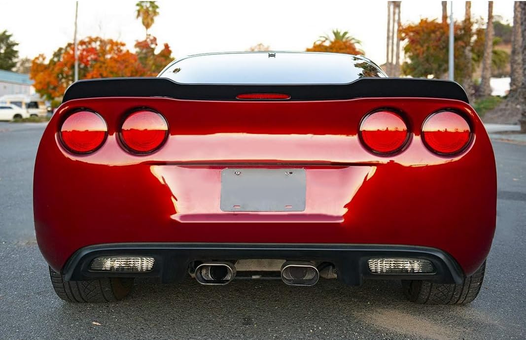 NINTE Rear Spoiler for 2005-2013 Chevrolet Corvette C6 | C6.5 ZR1 Extended Style ABS Gloss Black Painted Rear Trunk Lid Wing Spoiler (Not Fit for Convertible)
