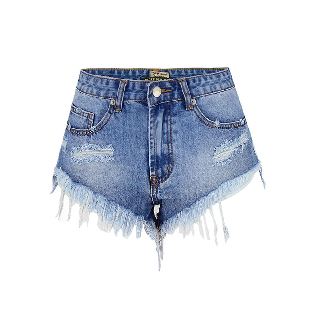 Short en denim bleu premium au design épuré et finitions polies