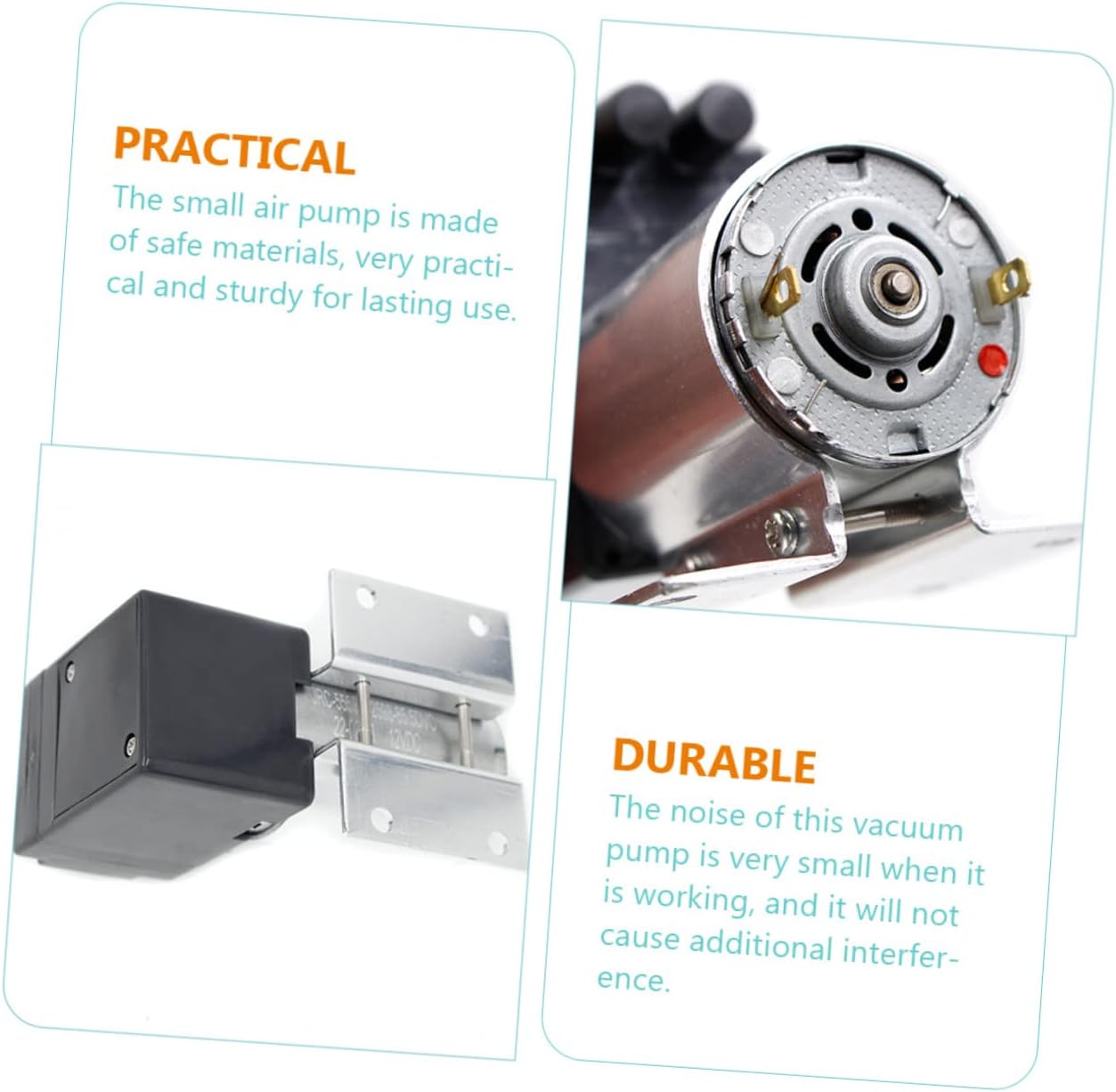 12v Electric Vacuum Pump Mini Inflatable Air Pump for Home Use Low Noise Lightweight Design for Air Sampling and Chemical Industry Applications