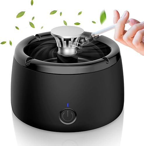 Cenicero sin humo para interiorsin humo para cigarrillos, ceniceros recargables sin humo para oficina en casa, ideas de regalos para el día del