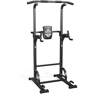 Sportsroyals Power Tower Pull Up Bar Station 450LBS Stable Pull Up Dip Station for Home Gym Strength Training