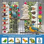 Bird Perch Bird Toys Parakeet Toys,Bird Cage Accessories Wooden Chew Toys Perch Stand for Parrot Conure Cockatiel Lovebird Parrotlet Budgie Finches and Other Small to Medium Sized Birds - Image 5