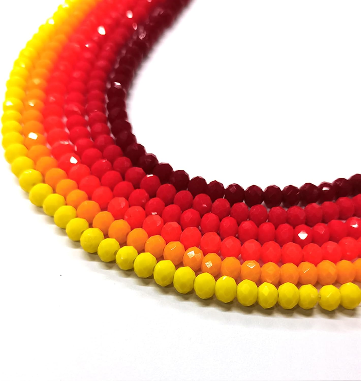 440Pcs Briolette Glass Beads for Jewelry Making, 4mm Faceted Crystall Beads for Bracelets Making, Rondelle Red Glass Beads Bulk for Crafts Wine Charms Wind Chimes Suncatchers - Image 4