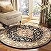 Safavieh Lyndhurst Collection LNH329A Traditional Medallion Black and Ivory Round Area Rug (5'3" Diameter)