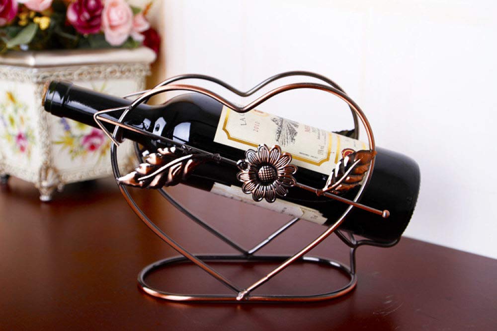 Porte-vin en forme de cœur pour décoration de table de mariage