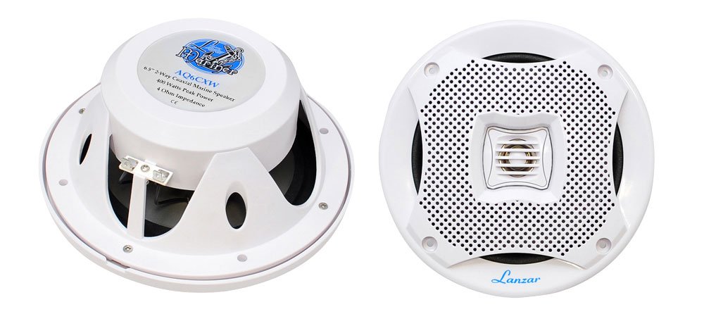 Lanzar AQ6CXW - Juego de altavoces de doble voz (400 W, 16,5 cm), color blanco