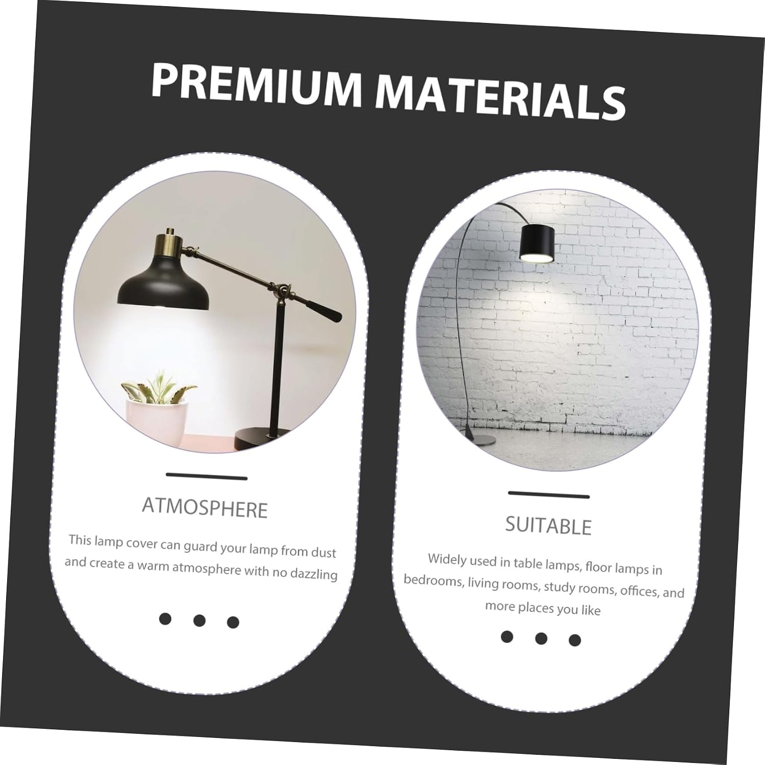 Levemolo Rustic Fabric Lampshade Desk Lamp Cover Easy Install Modern Drum Lampshade for Living Room