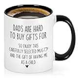 Cabtnca Dad Gifts, Dad Mug, Christmas Birthday Gifts for Daddy from Daughter Son, Father's Day Gift for Daddy, 11 Oz White