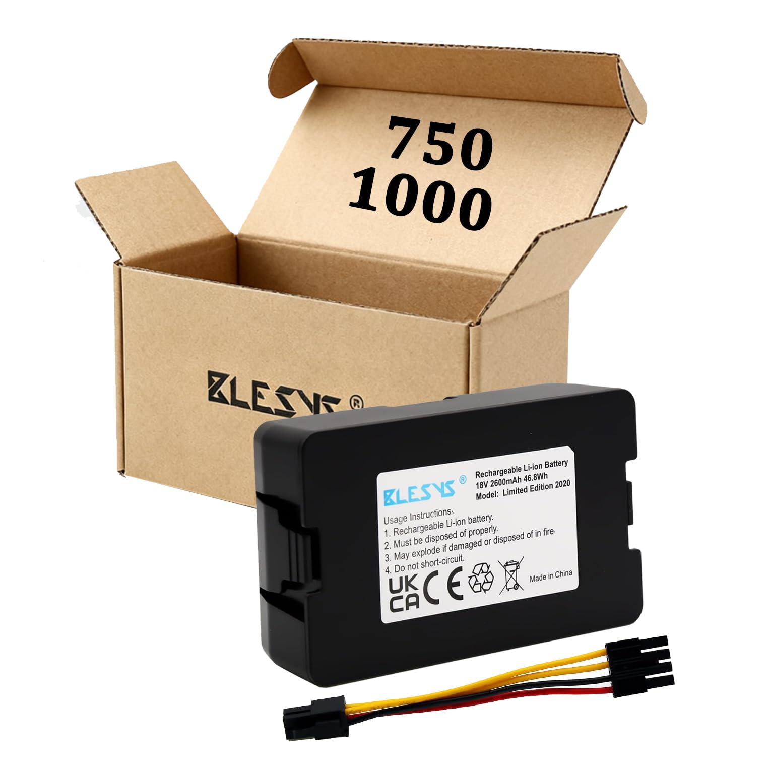 BLESYS Batterie pour Gardena Sileno Life 750 1000 (2019/2020/2021/2022/2023)