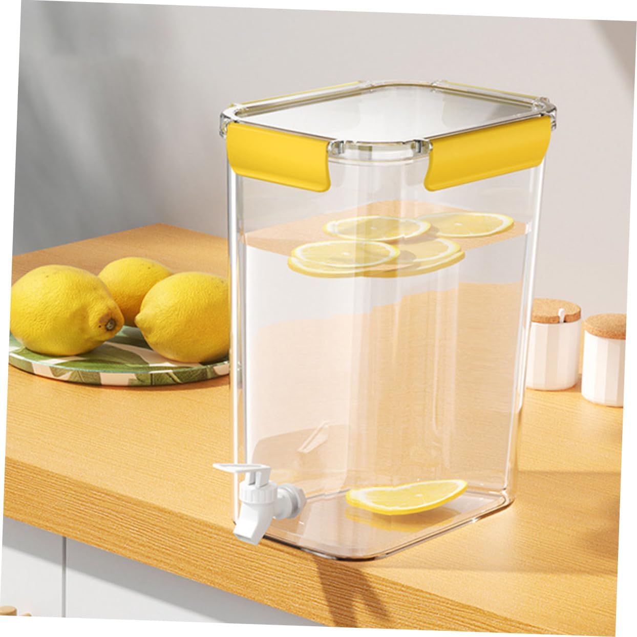 Ciieeo 2pcs Beverage Dispenser Jug Spout Cold Drink Container for Juice and Lightweight Liquid Dispenser for Parties and Events