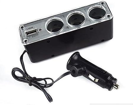 Amazon シガーソケット 3連 Usb 付 12v 24v 電源 Ipad Iphone スマホ ナビ 充電 増設 ブラック ソケット分配器 車 バイク