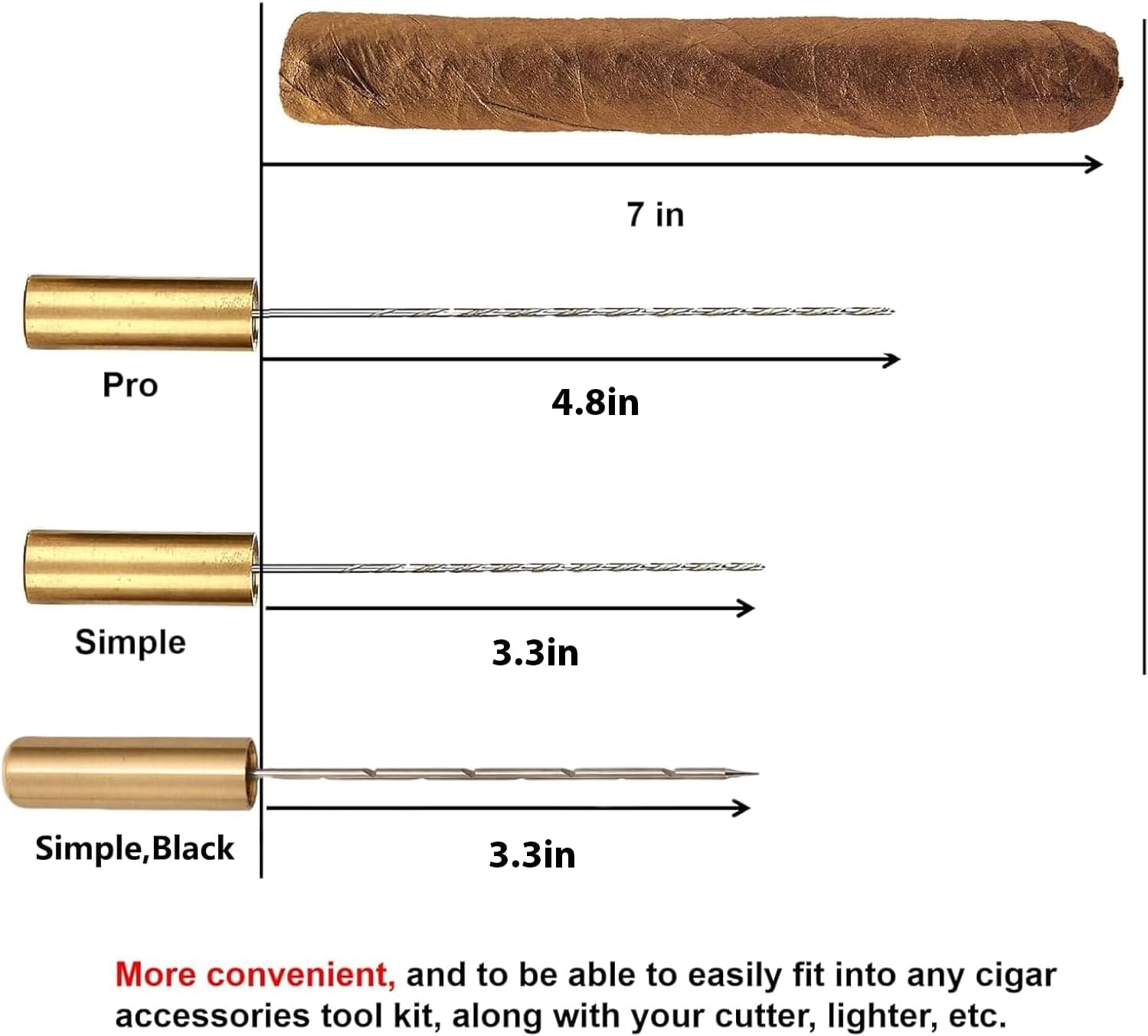 Cigar Draw Enhancer Tool MOYODOR Travel Cigar Draw with Wooden Case,Getting More 30% Benefit for Each Shot. (Simple) 6 inch