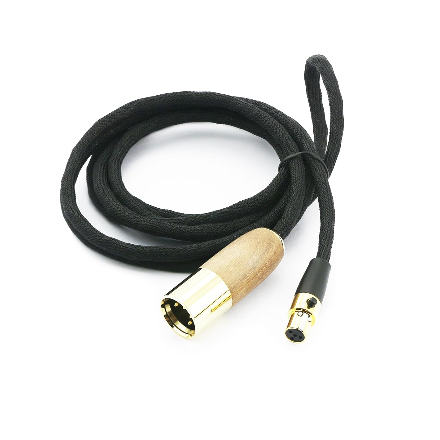 NewFantasia Replacement Upgrade Cable 4-pin XLR Balanced Cable Compatible with Sennheiser HD490 PRO, HD490 PRO Plus Headphones 6N OCC Copper Single Crystal Silver Plated Cord Walnut Wood Shell