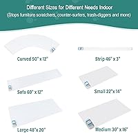 Vista 8 de SEERWAY Alfombrilla de choque para mascotas de 2 piezas con probador para perros y gatos Mantener fuera del sofá, cama, encimera de cocina, 3 modos