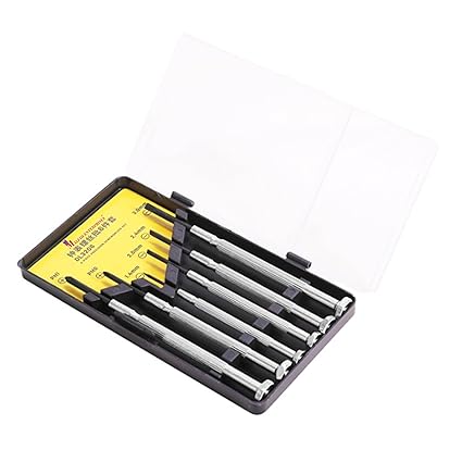 Malfah Enterprises Precision Screwdriver Set Phil and Slotted with 6 Different Size for Jewelry, Watch, Eyeglass Repair DL3206
