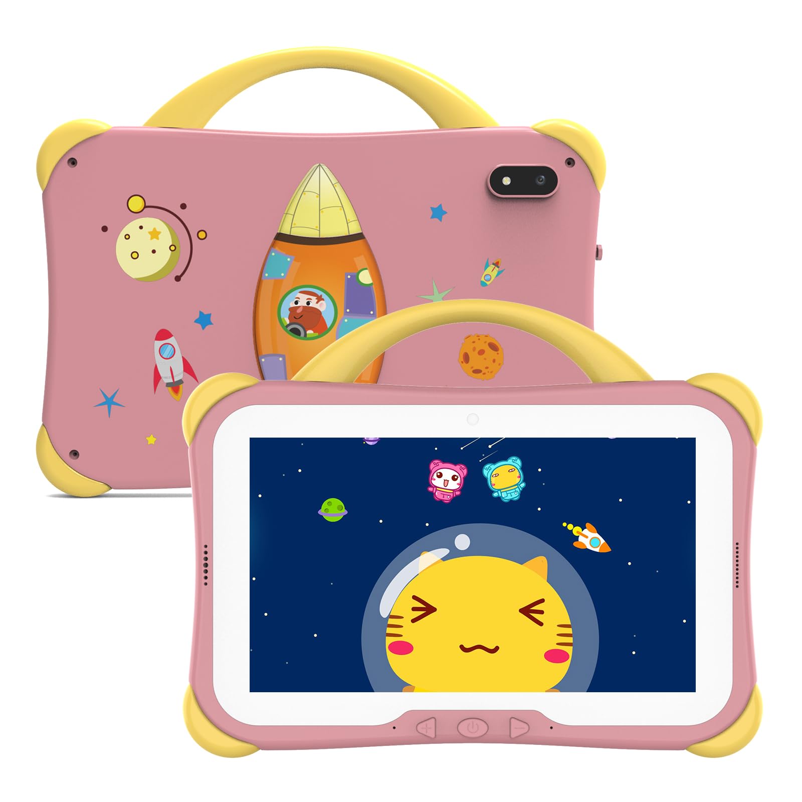 Weelikeit 2025 Kids Tablet, 7 inch Toddler Tablet for Kids 64GB, Pink