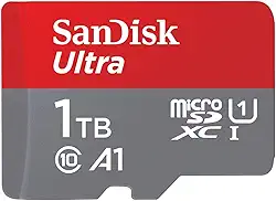 SanDisk Cartão de memória 1TB Ultra MicroSDXC UHS-I com adaptador - 120MB/s, C10, U1, Full HD, A1, Cartão Micro SD - SDSQUA4-1T00-GN6MA