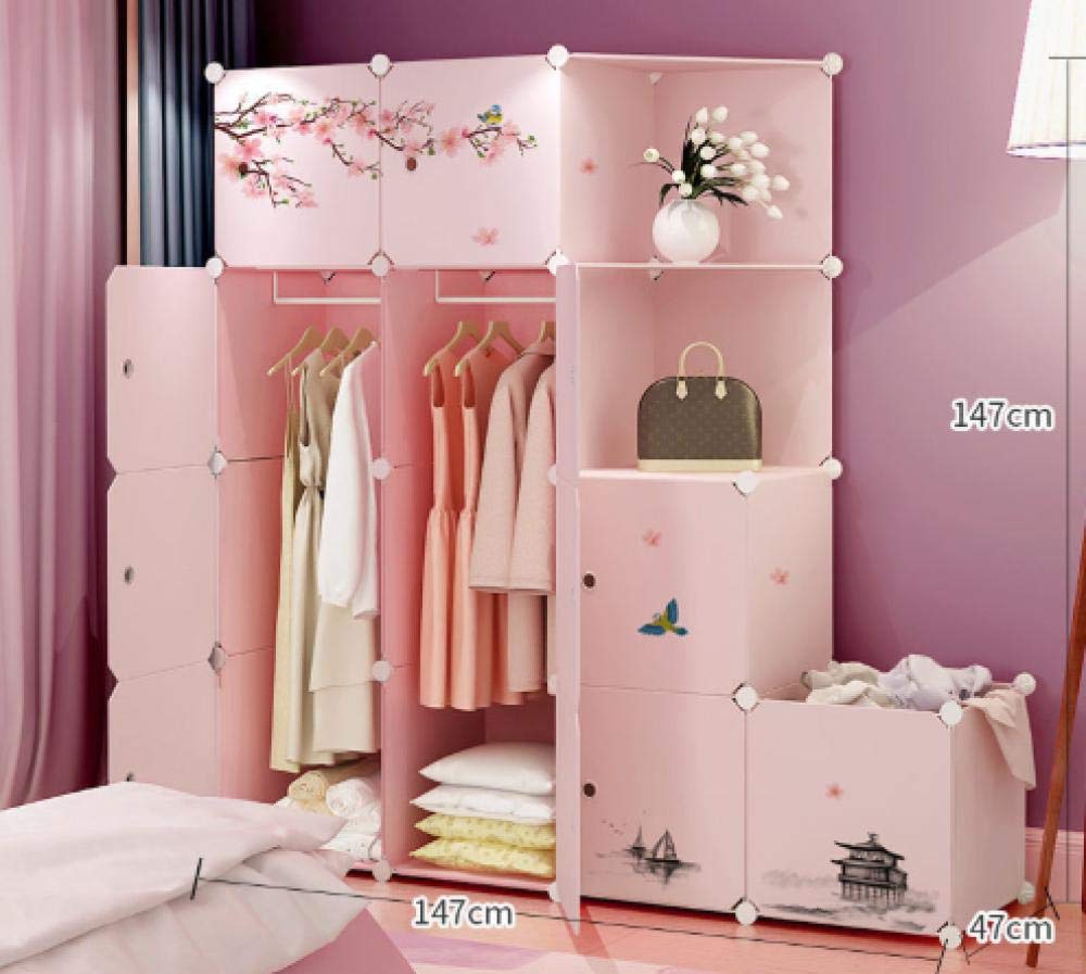 Armoire en plastique 10 portes cubes profonds placard vêtements