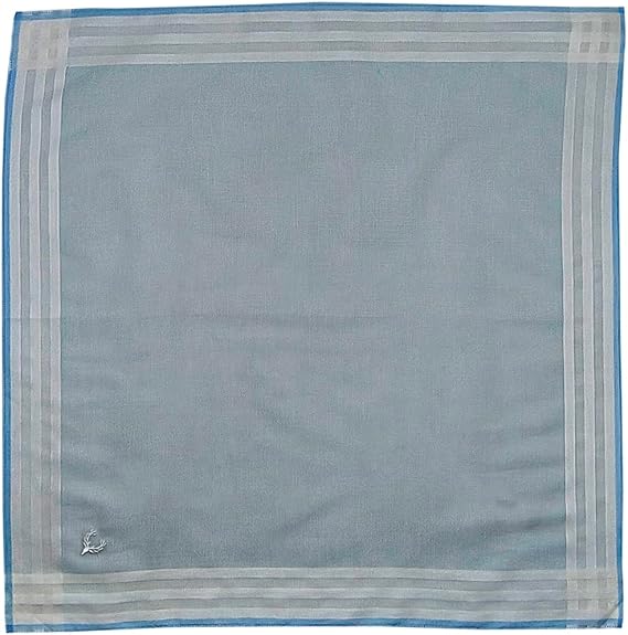 Allen Solly Men's Cotton Pastel Handkerchief (Pack Of 3) Blue, White, Blue, White, 45 x 45 cm, Blue, White, 45 x 45 cm