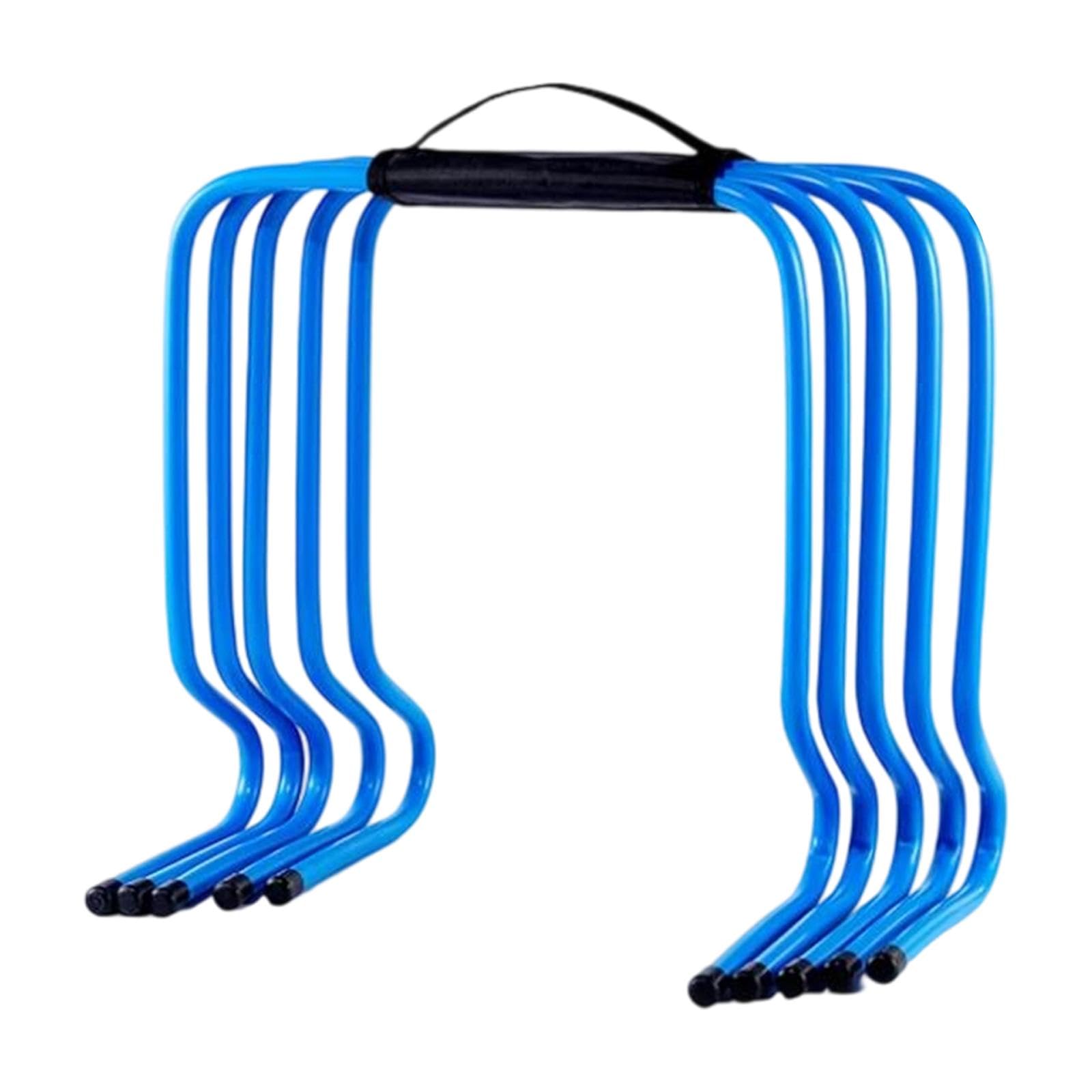 5 Stück Hürden für Agility Training, Geschwindigkeitshürden, Blau, Sprunggeschwindigkeits Trainingsgeräte für Workout, Feld, Fußball, Sport, Kinde, 50cm