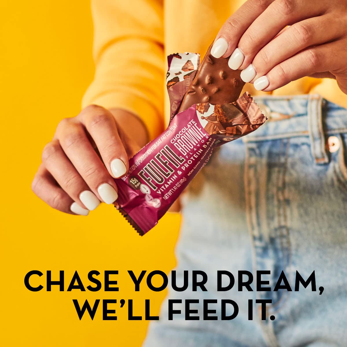 FULFIL Protein Bars, Chocolate Brownie, Snack Sized Bar with 15g