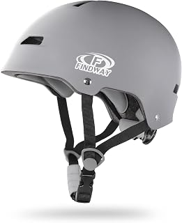 Findway Pro Safety Certified Skateboard & Bike Helmet for Kids Youth Adults - Adjustable Dial, 2 Removable Liners, Ventilation for Skate Scooter Rollerblading