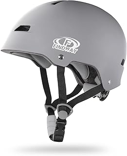 Findway Pro Skateboard Helmet [Safety Certified] Two Removable Liners Bike Helmet for Kids Youth