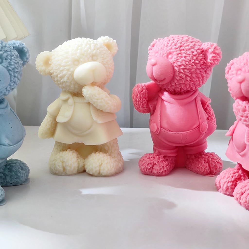 Bear Shape Silicone Mold for DIY Candle Ornaments Mould Handicraft Making Tool