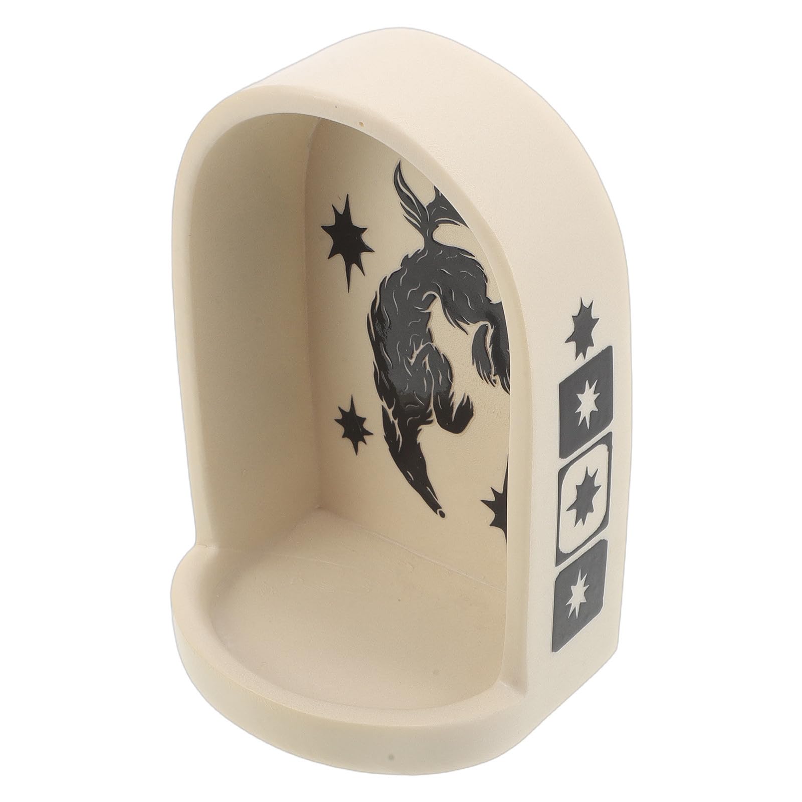 Portavelas de cerámica beige Mipcase con estructura estable para decoración minimalista