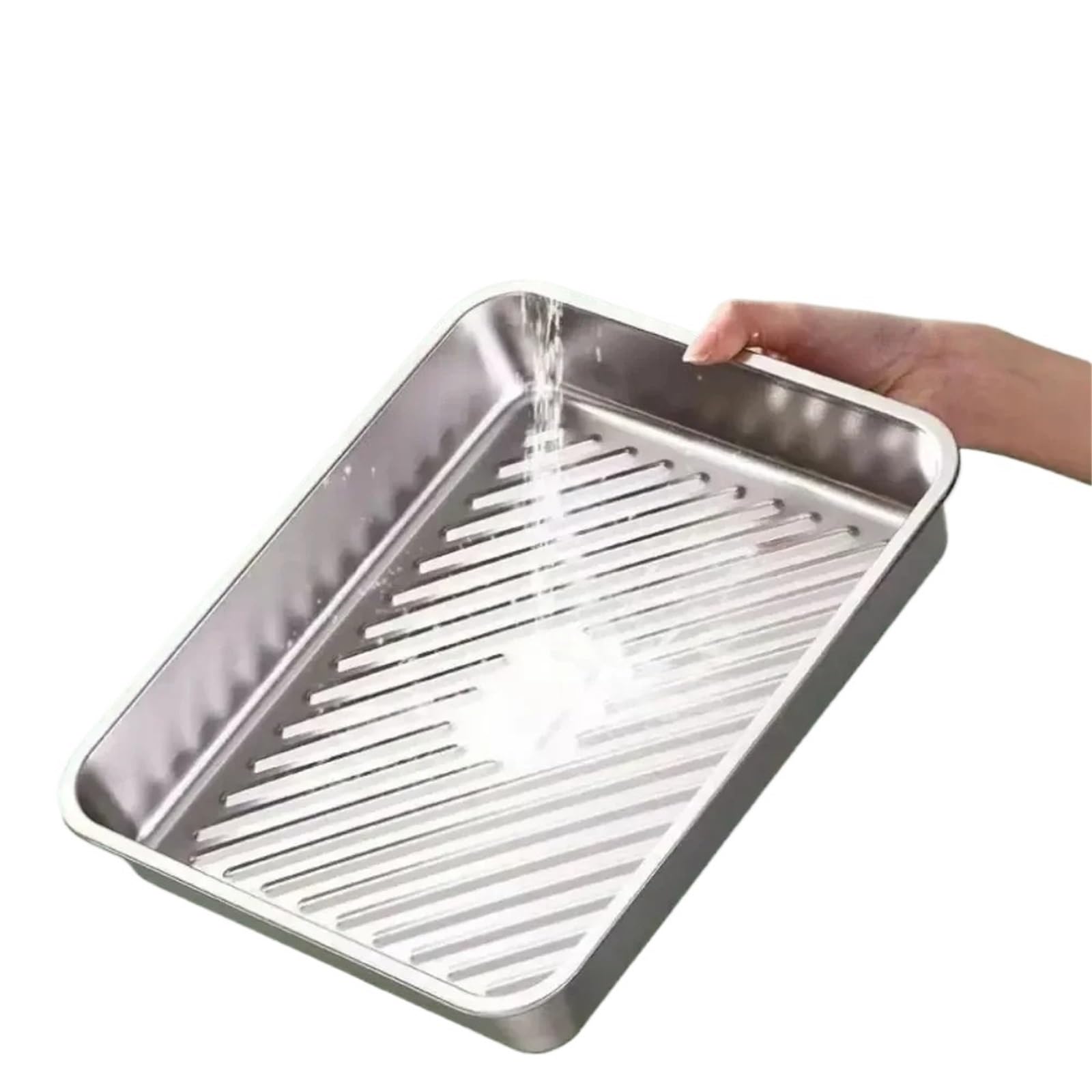 Fiambrera de acero inoxidable para organizar dumplings en el frigorífico