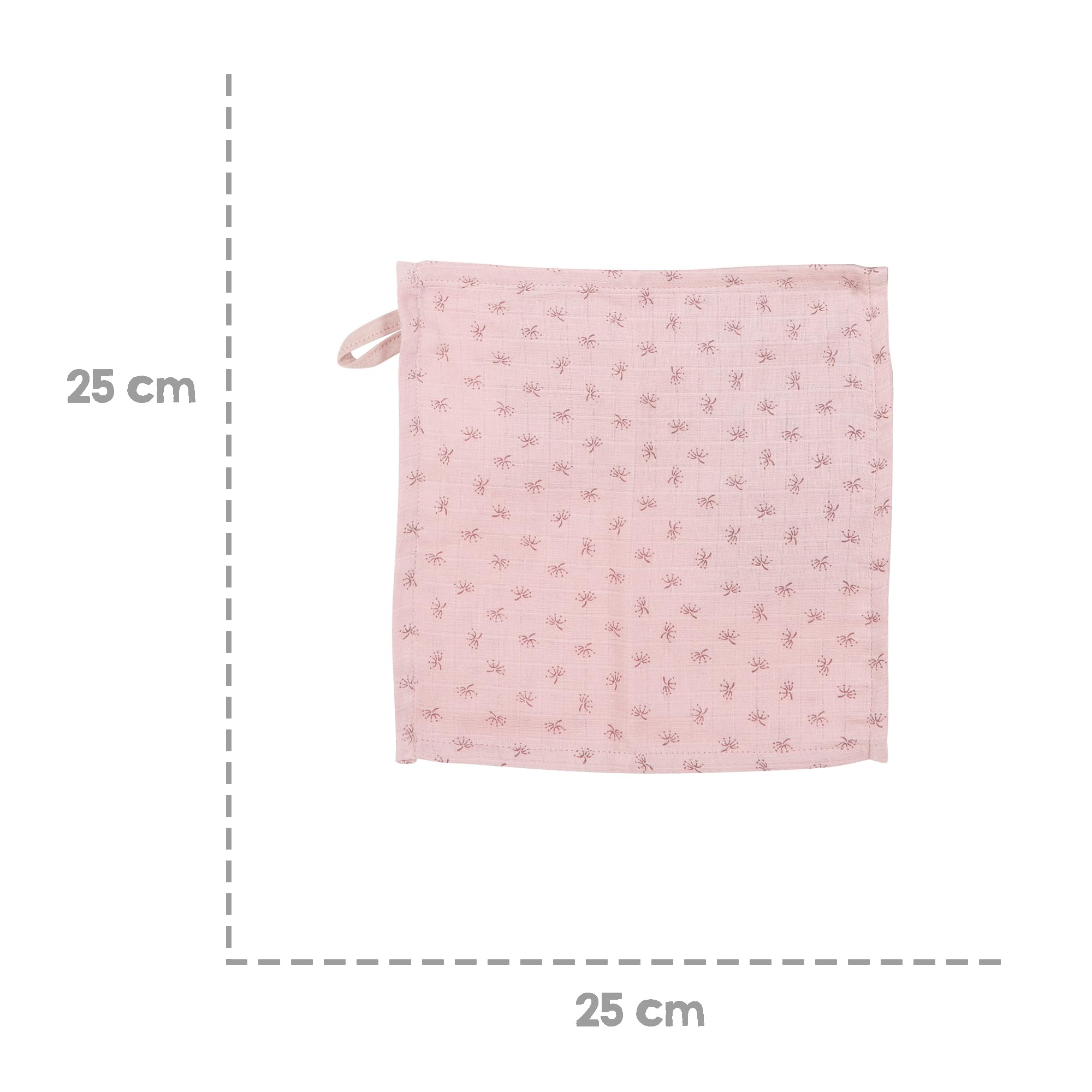 roba Lot de 5 Gants de Toilette Débarbouillettes Bébé "Lil Planet" 25 x 25 cm - Certifié Oekotex et Gots - Coton Bio - Rose/Gris