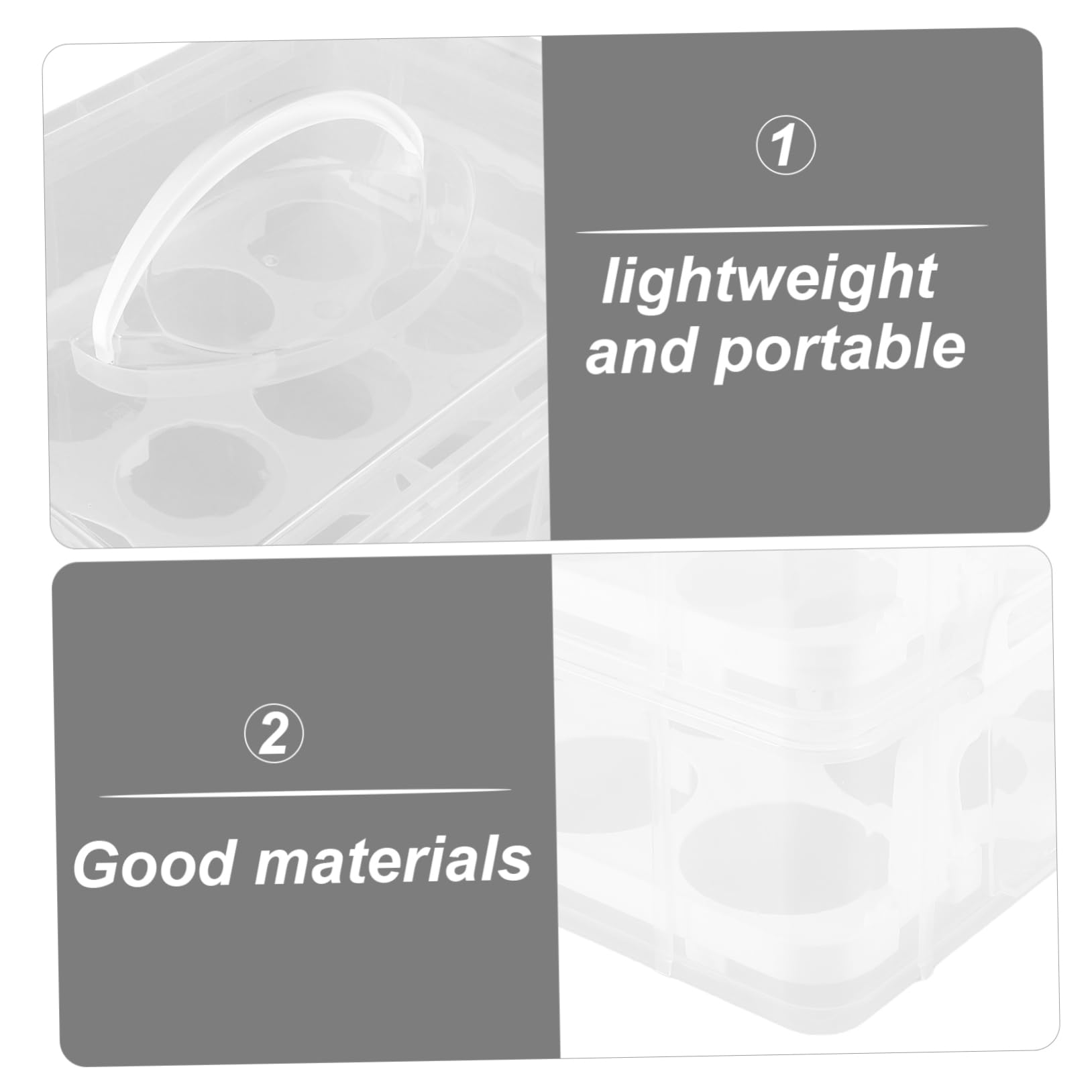 Zerodeko Weiße Kunststoff Dessertbox mit Duallayer Struktur und Transparentem Design Luftdichter Cupcake Transportbehälter für Desserts und Kleine Gegenstände