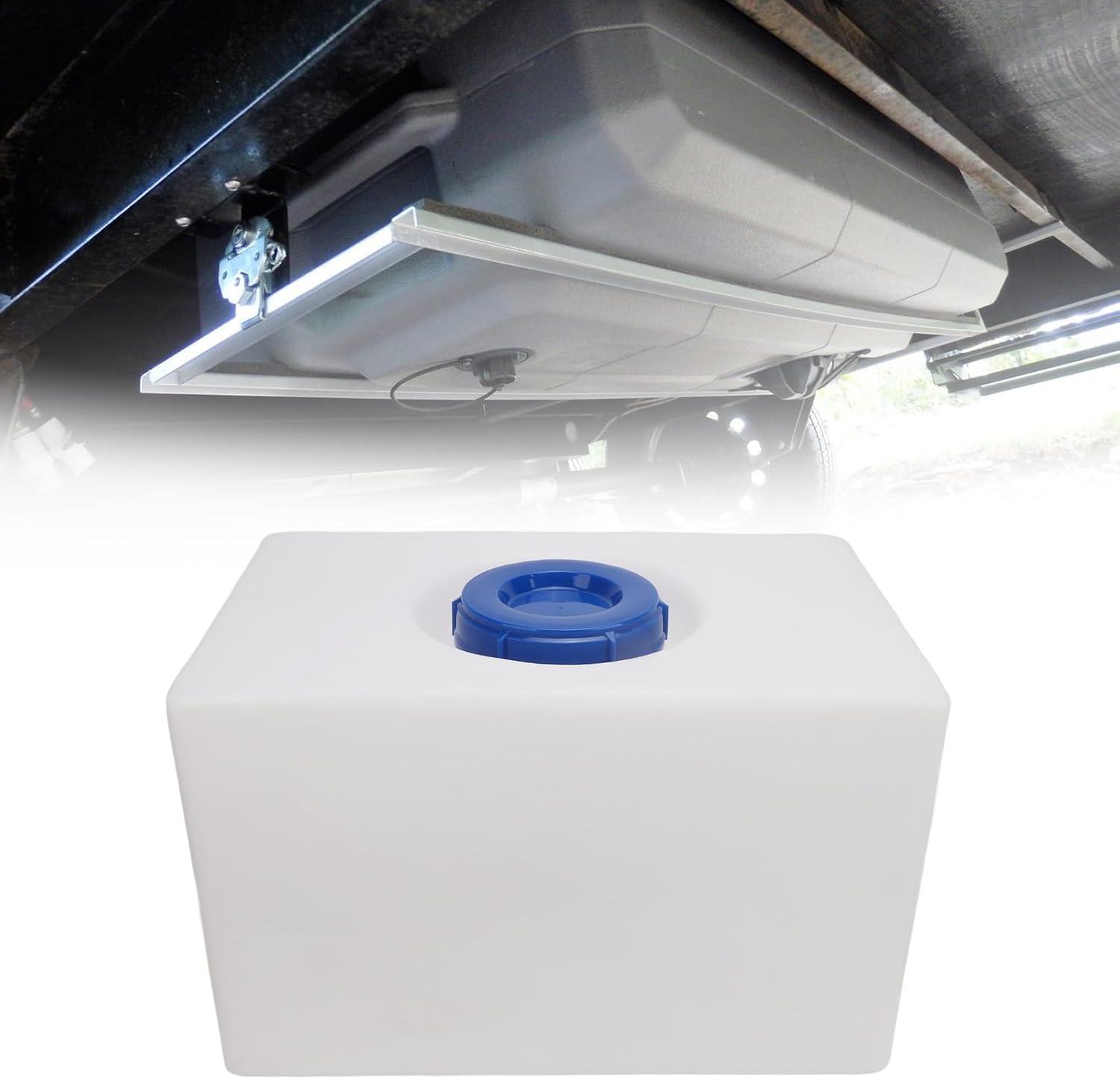 Focket RV Water Tank, 16 Gallon LLDPE Material Water Tank, Storage with Sealing Cover for Camping RV Trips Boats Trailers Yachts