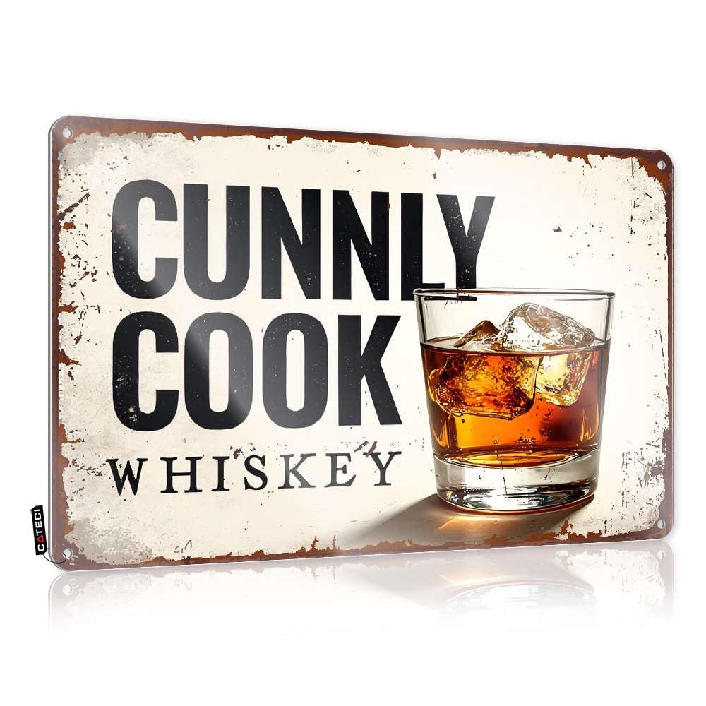 Tinsign Decor Cunny Cook Whiskey Sign Tin Sign Tin Sign Funny Bar Sign Home Decor(20X30CM)