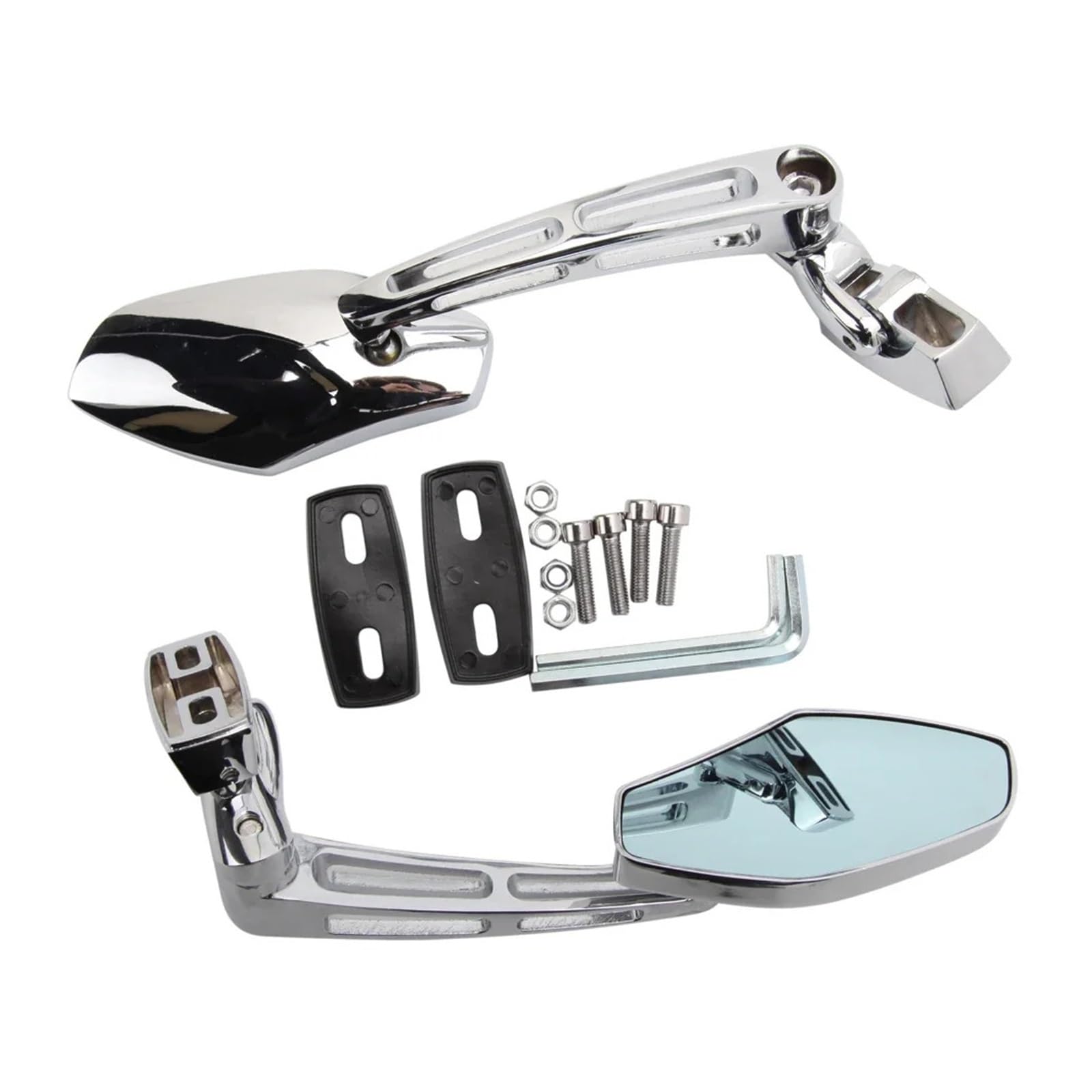 Motorcycle Mirrors Rétroviseurs De Moto en Aluminium CNC, 2 Pièces, Latéraux Anti-éblouissement pour Suzuki GSXR 600 750 1000 1300