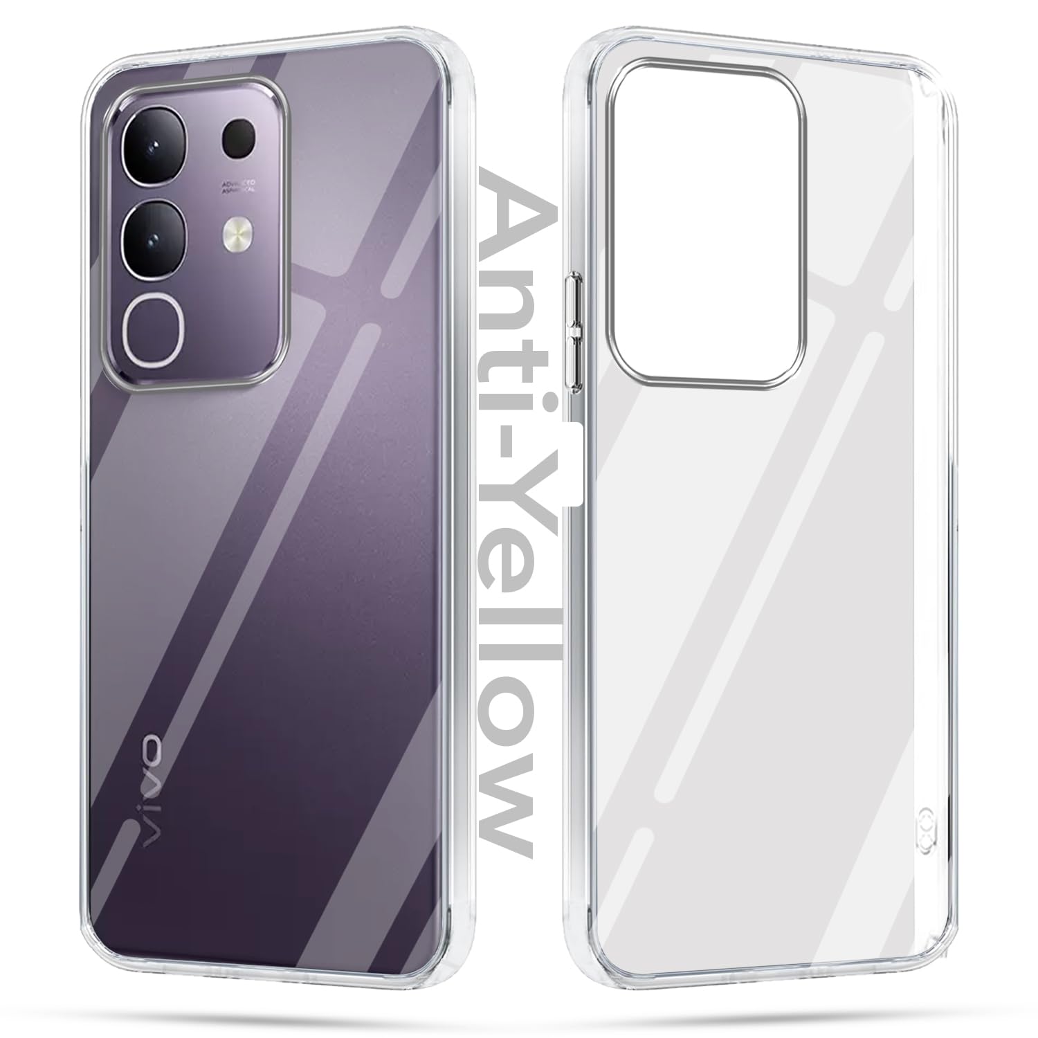 Jkobi Anti-Yellow Clear Back Cover for Vivo T4x - Image 1