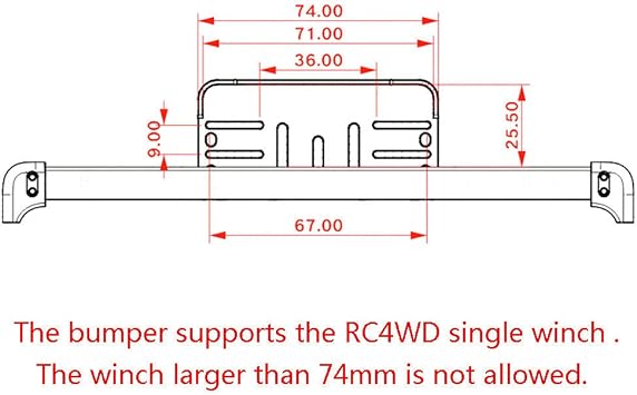 CNC Alum Front & Rear Winch Bumper Set Black For Traxxas TRX-4 1/10 RC Crawler (Front & Rear)