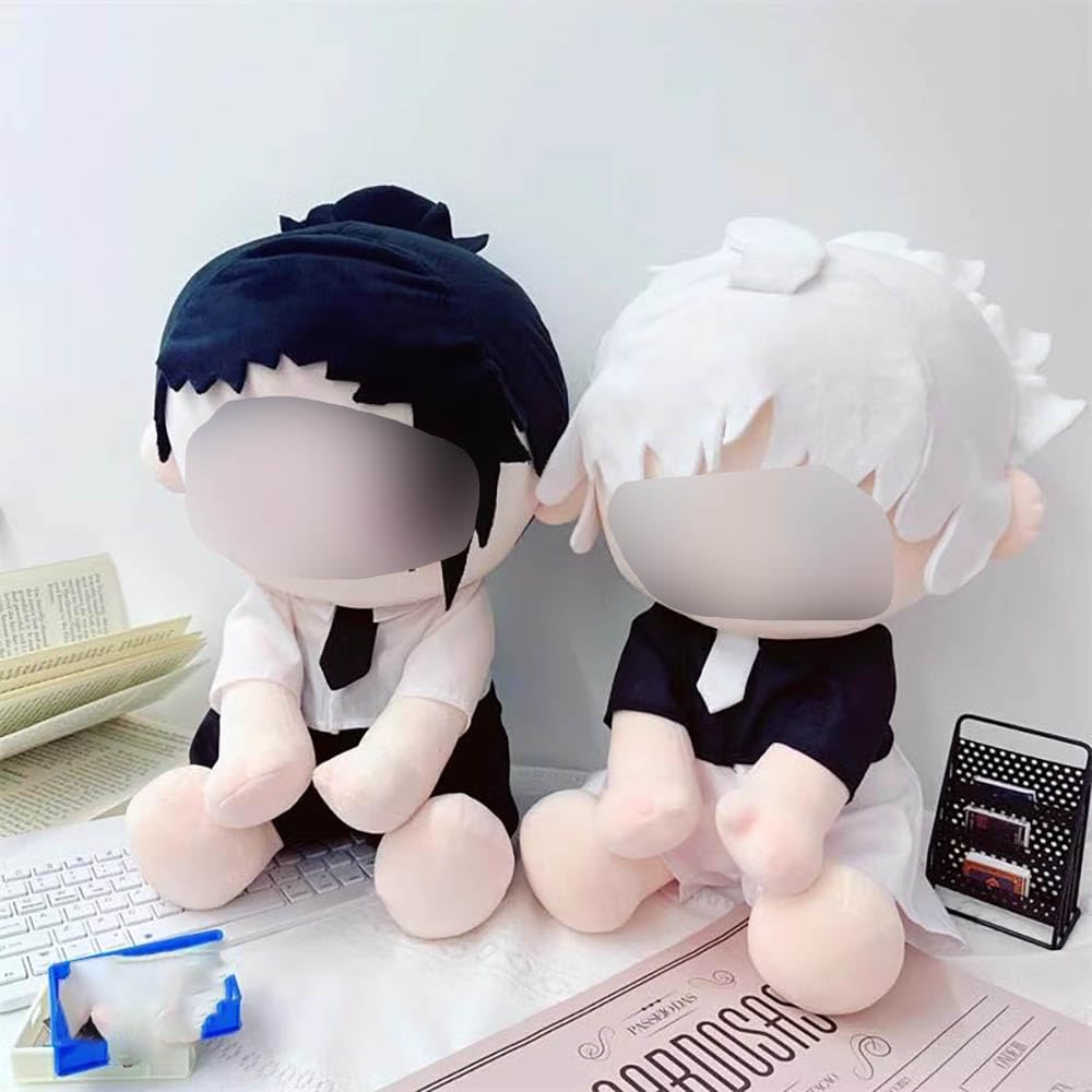 Niannyyhouse 10cm Plush Doll Clothes Leopard Print Set Hat Hoodie Jeans Canvas Shoes Glasses Doll Accessories Black Brown