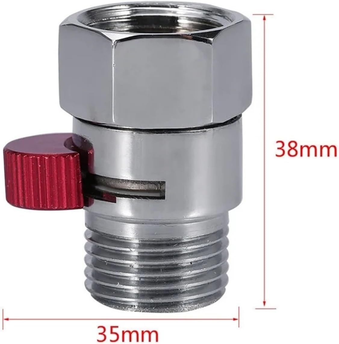 Shower Hose Shut Off Valve, Hotel Bathroom Shower Brass Junction Water Flow Valve Straight Through Shut-Off Angle Bath Tap Accessory